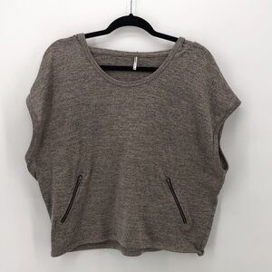 Tresics Cropped Sleeveless Gray Sweatshirt M